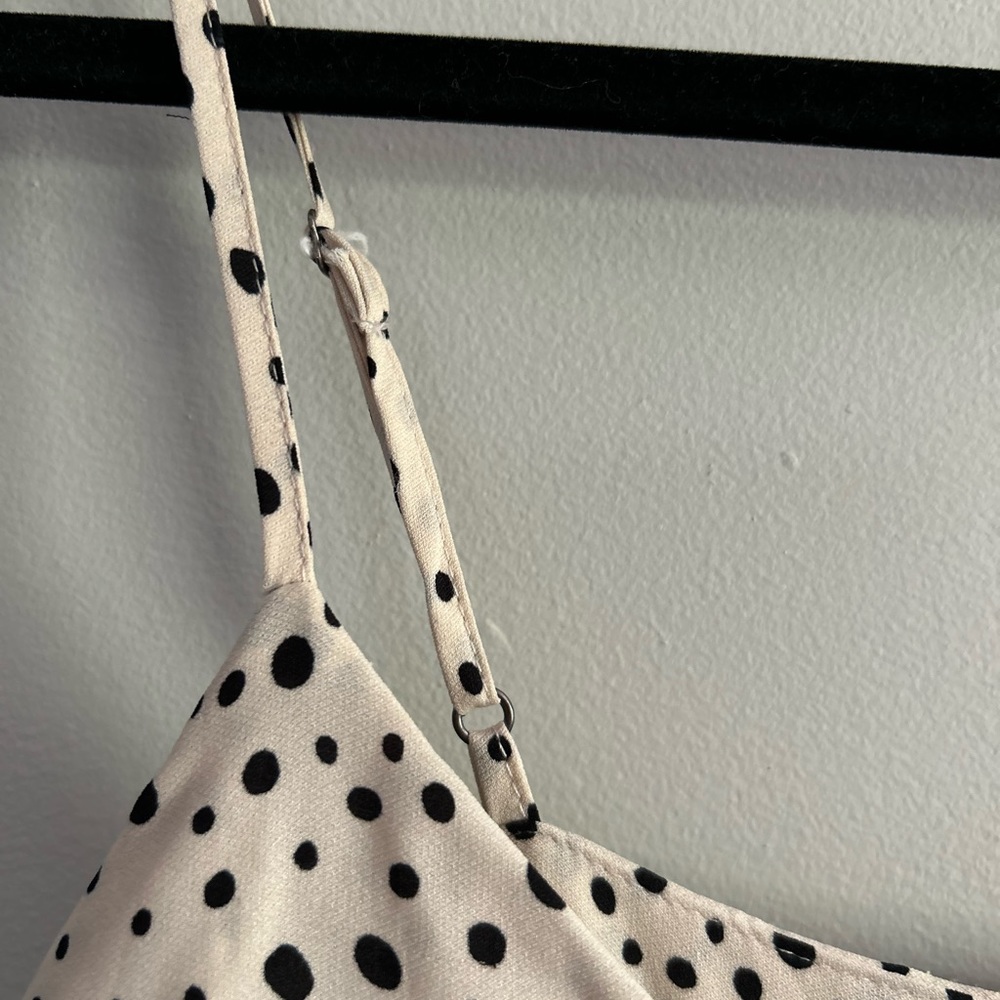 Tiered polka dot spaghetti strap dress by Mystree. - Picture 8 of 8